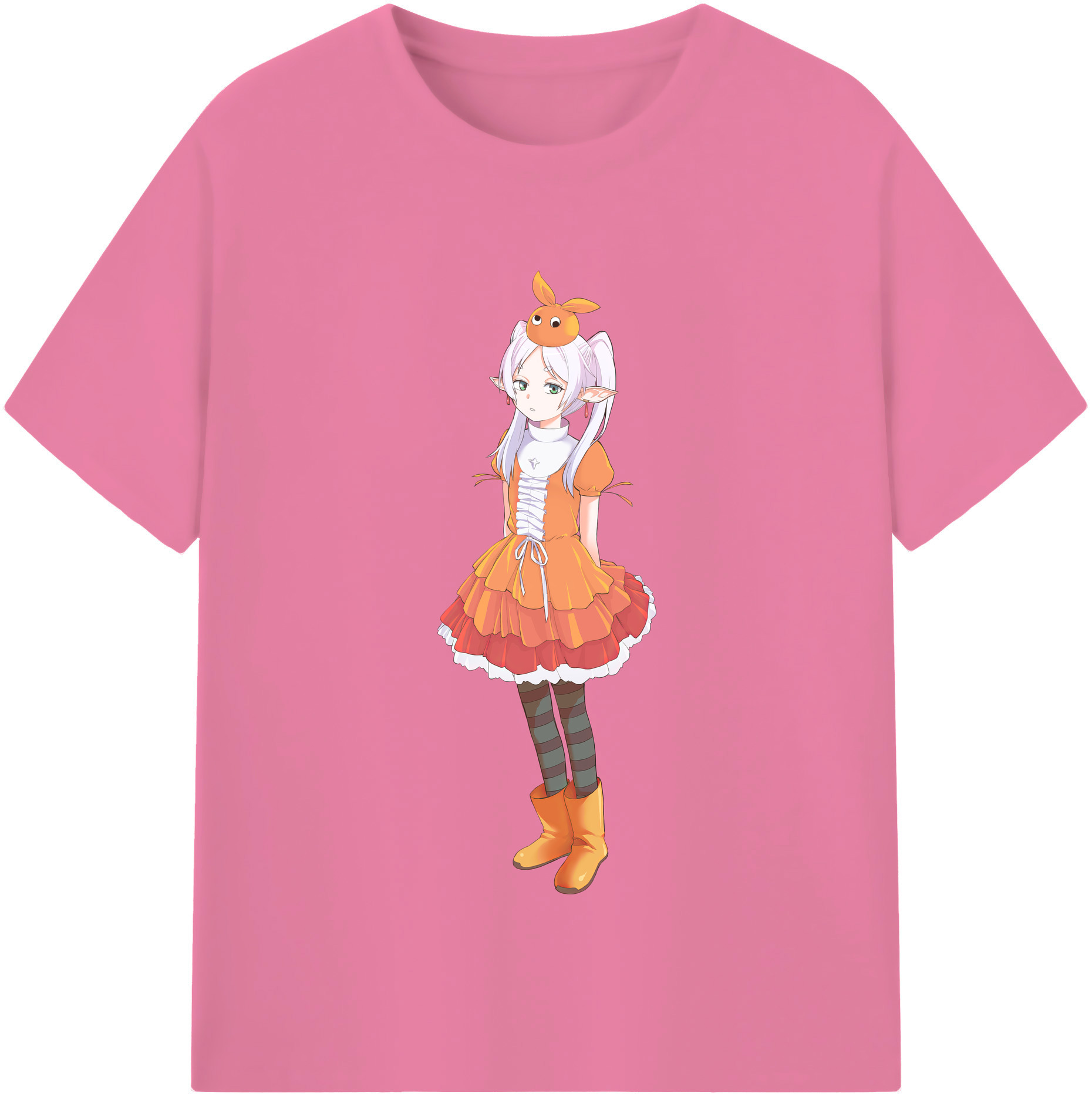 （画像用） 葬送のフリーレン Frieren 綿100％半袖Tシャツ（フロントプリント）